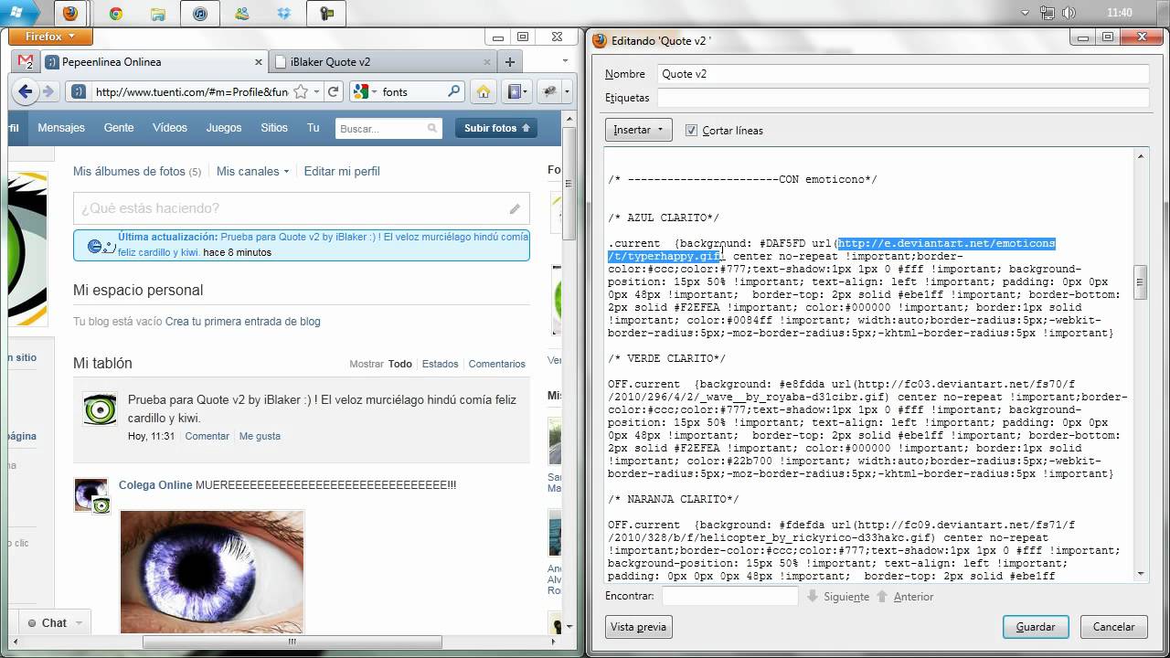 Tuenti - Tutorial QuoteV2