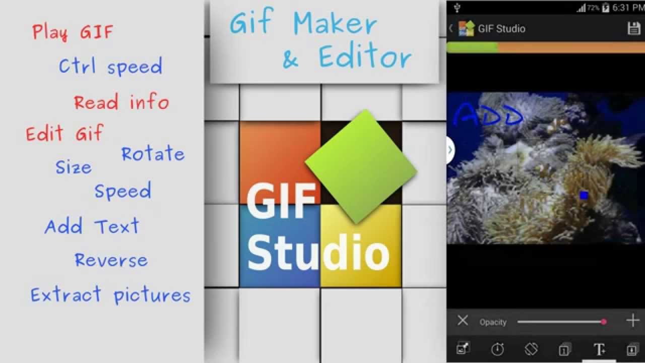 GiFStudio V1.5.11 demo: A GIF maker, player and much more