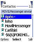 Movil messenger te permite ver todos tus contactos, mostrandote su estado.