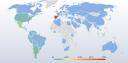 Mapa del mundo por visitas
