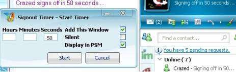 Signout Timer