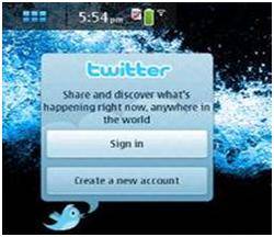 Widget de Twitter para el Nokia N900 login