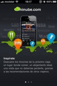 aplicación Minube para iPhone