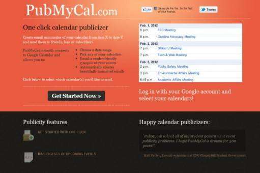 PubMyCal comparte eventos por mail