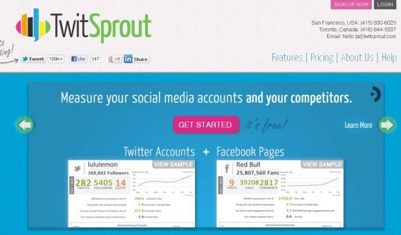 twitsprout te permite ver estadisticas de twitter