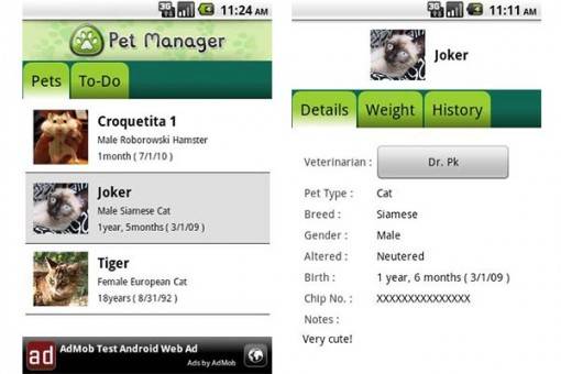 Pet-manager para controlar tu mascota