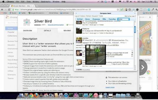 silver bird cliente twitter para android