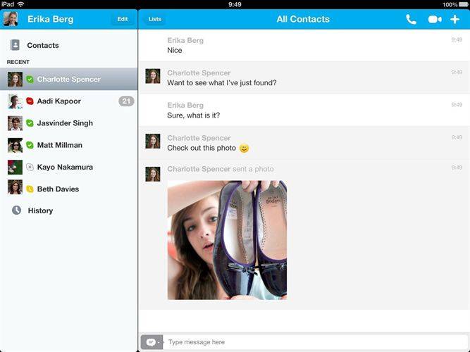Skype iPad