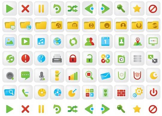 conjunto iconos para web