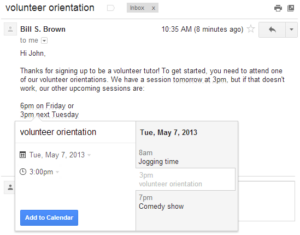 calendar gmail