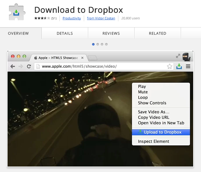 Download to Dropbox