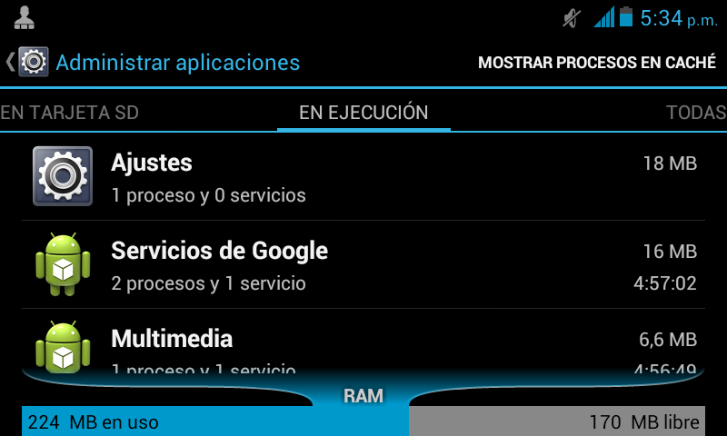 Memoria Android 2