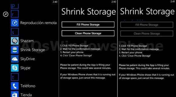 Windows Phone liberar memoria 2