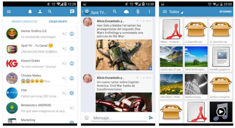 app de mensajería spotbros