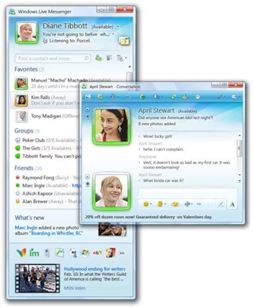 RELEMBRANDO O MSN MESSENGER + WINDOWS LIVE MESSENGER